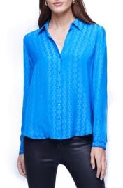 LAGENCE Holly Chain Print Button-Up Shirt at Nordstrom