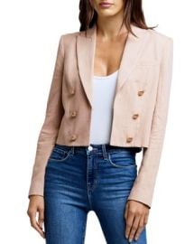 LAGENCE Inez Cropped Metallic Stripe Blazer   Bloomingdales at Bloomingdales