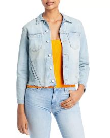 LAGENCE Janelle Raw-Edge Denim Jacket Bloomingdales at Bloomingdales