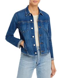 LAGENCE Janelle Slim-Fit Raw Denim Jacket Bloomingdales at Bloomingdales