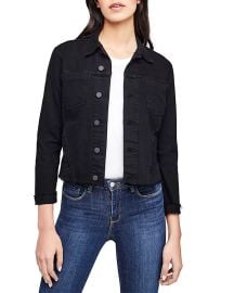 LAGENCE Janelle Slim-Fit Raw Denim Jacket Bloomingdales at Bloomingdales