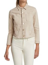 LAGENCE Janelle Slim Fit Raw Hem Denim Jacket  SaksFifthAvenue at Saks Fifth Avenue