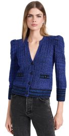 LAGENCE Jenni Waffle Stitch Cardigan BlueBlack Multi XL at Shopbop