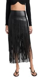 LAGENCE Karolina Fringe Skirt Black 18 at Shopbop