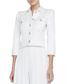 LAGENCE Kumi Button Front Crop Jacket Bloomingdales at Bloomingdales