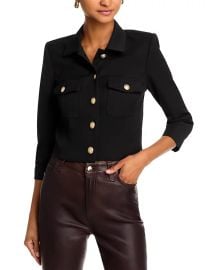 LAGENCE Kumi Button Front Crop Jacket Bloomingdales at Bloomingdales