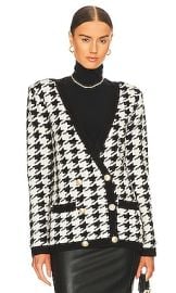 LAGENCE Maddy Double Breasted Cardigan in Black Ivory at Revolve