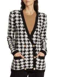 LAGENCE Maddy Double Breasted Houndstooth Cardigan on SALE at Saks Off 5th