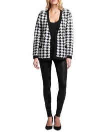 LAGENCE Maddy Houndstooth Double Breasted Cardigan Bloomingdales at Bloomingdales