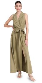 LAGENCE Mayer Military Maxi Dress Covert Green M at Shopbop