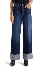 LAGENCE Miley High Waist Cuff Wide Leg Jeans at Nordstrom