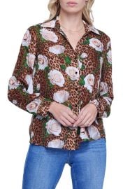 LAGENCE Nina Print Silk Shirt at Nordstrom