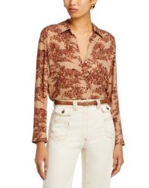 LAGENCE Nina Silk Printed Blouse Bloomingdales at Bloomingdales