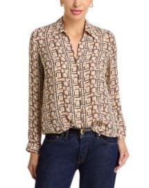 LAGENCE Nina Silk Printed Blouse Bloomingdales at Bloomingdales
