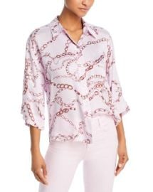 LAGENCE Patrice Printed Button Front Silk Shirt Bloomingdales at Bloomingdales