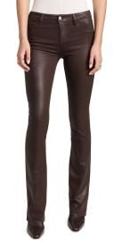 LAGENCE Ruth Straight Raw Hem Jeans Espresso Coated 29 at Shopbop