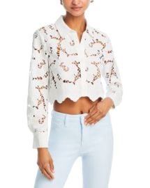 LAGENCE Seychelle Lace Button Front Shirt Bloomingdales at Bloomingdales