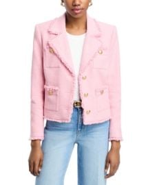 LAGENCE Sylvia Fringe Trim Tweed Jacket Bloomingdales at Bloomingdales