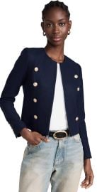 LAGENCE Trus Collarless Jacket Midnight 2 at Shopbop