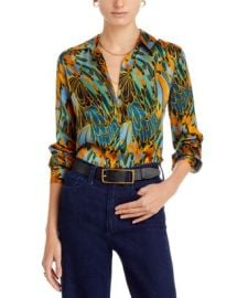 LAGENCE Tyler Printed Silk Long Sleeve Shirt Bloomingdales at Bloomingdales