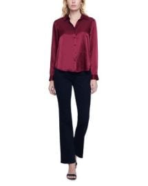 LAGENCE Tyler Silk Button Front Blouse Bloomingdales at Bloomingdales