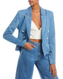 LAGENCE Wayne Open Front Denim Blazer Bloomingdales at Bloomingdales