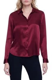 LAGENCE Womens Tyler Silk Blouse in Black at Nordstrom