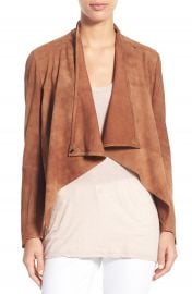 LAMARQUE  Madison  Drape Front Suede Jacket at Nordstrom