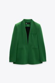 LAPELLESS FITTED BLAZER - Ecru United States at Zara