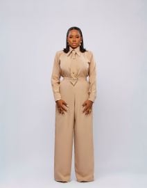 LAPIS 20 Nude brown pants set 8211 MSO Lagos at MSO Lagos