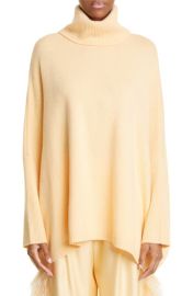 LAPOINTE Oversize Organic Cashmere Turtleneck Cape Sweater at Nordstrom