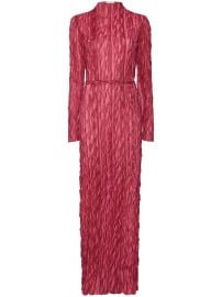 LAPOINTE Pleated Georgette Maxi Dress - at Farfetch