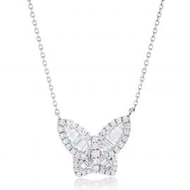 LARGE DIAMOND BUTTERFLY PENDANT at Nicole Rose