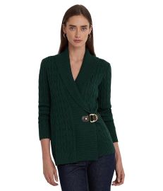 LAUREN Ralph Lauren Buckled Cotton Sweater com at Zappos