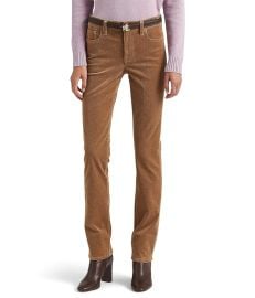 LAUREN Ralph Lauren Corduroy Mid-Rise Straight Pant com at Zappos