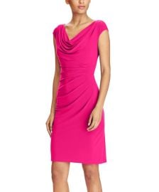 LAUREN Ralph Lauren Rose Matte Jersey Cowl Neck Dress at Zulily