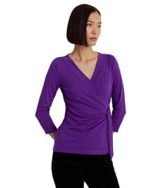 LAUREN Ralph Lauren Stretch Jersey Top Zapposcom at Zappos