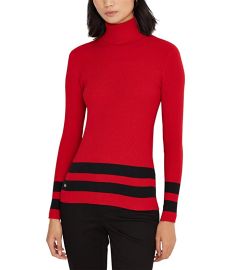 LAUREN Ralph Lauren Striped Turtleneck Sweater  com at Zappos