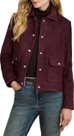 LAUREN Ralph Lauren Suede Jacket in Pinot Noir at Nordstrom