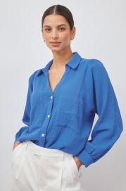 LAUREN SHIRT - PALACE BLUE at Rails