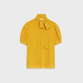 LAVALLIRE BLOUSE IN CREPE DE CHINE - TournesolCraie  CELINE at Celine