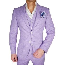 LAVENDER LINO TWEED JACKET at Sebastian Cruz