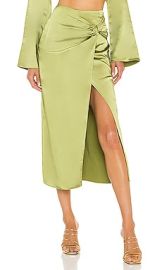 LAcademie Armina Skirt in Light Olive Green at Revolve