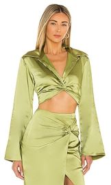 LAcademie Franca Top in Light Olive Green at Revolve