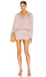 LAcademie Xavier Mini Dress in Beige at Revolve