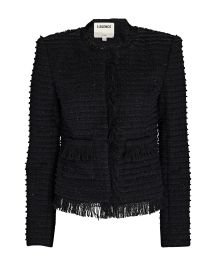 LAgence Angelina Fringed Tweed Jacket at Intermix