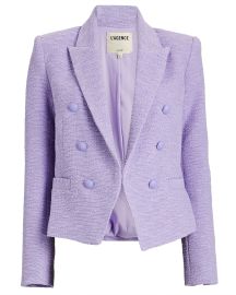 LAgence Brooke Double-Breasted Crop Blazer at Intermix