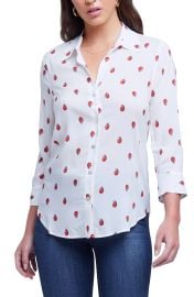 LAgence Camille Ladybug Print Shirt at Nordstrom