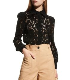 LAgence Jenica Lace Blouse at Neiman Marcus