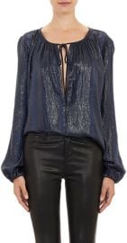 LAgence Python Embossed Peasant Blouse at Barneys